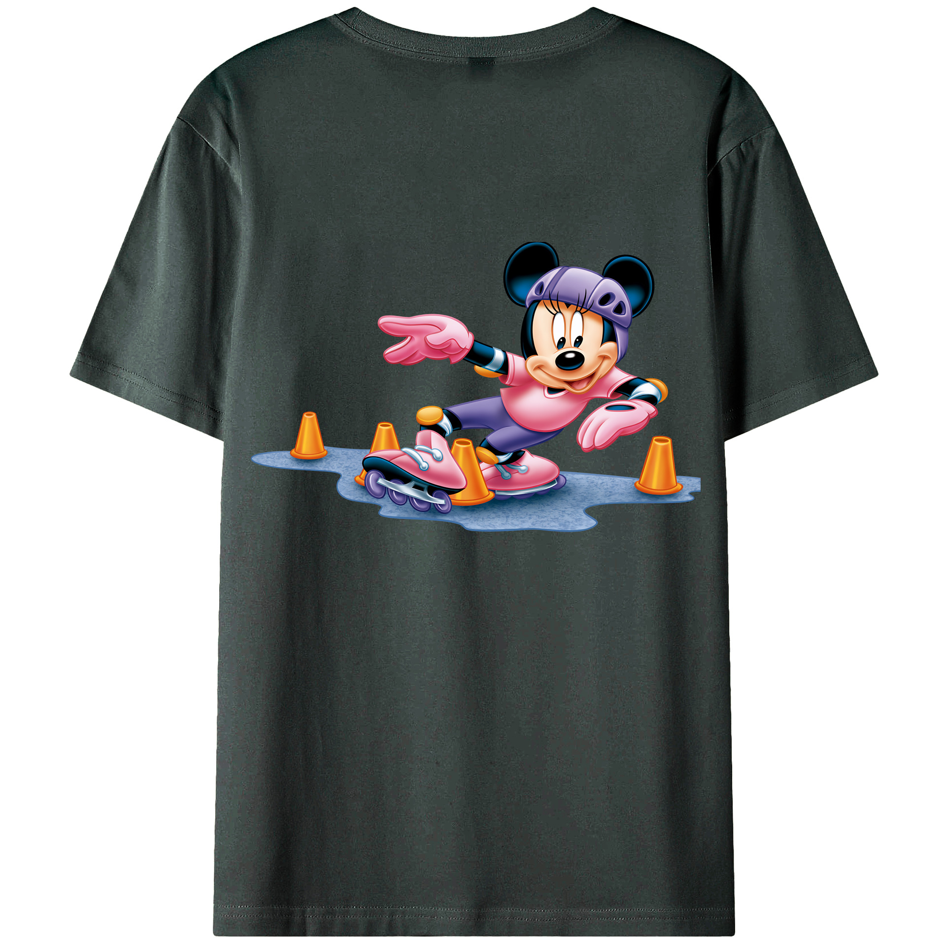 （画像用） ミッキーマウス Mickey Mouse 綿100％ メンズ半袖Tシャツ（バックプリント） 通気性